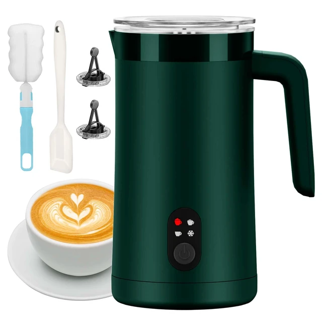 Main image of CookSwift Milk Frother, 13.5oz Large Capacity Electric Frother(Green) | Automatic Hot and Cold Foam Maker and Milk Warmer, Electric Frother for Coffee, Latte, Cappuccino, Macchiato, Matcha