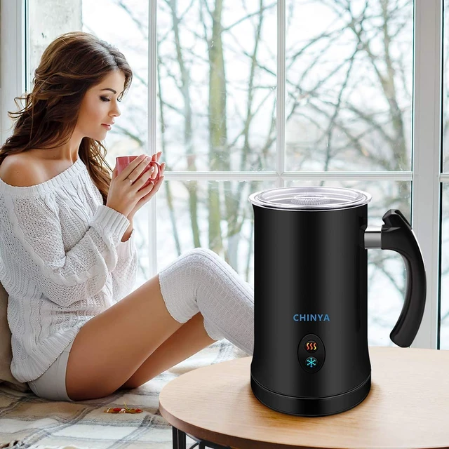 Alt view image 6 of 7 - Milk Frother,CHINYA Electric Milk Frother Soft Foam Maker for Hot and Cold Milk Froth, Cappuccino, Coffee, Latte, Automatic Steamer,Stainless Steel Warmer, Double Wall, Non-Stick, Strix