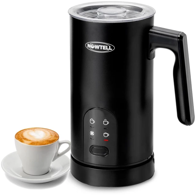 Main image of Nowtell 4-in-1 Electric Milk Frother and Steamer, 350ml Hot Cold Foam Maker | 304 Non-Stick Liner, Dry-Burn & Overheat Protection, 4 Modes for Latte, Cappuccino & Cocoa, Black
