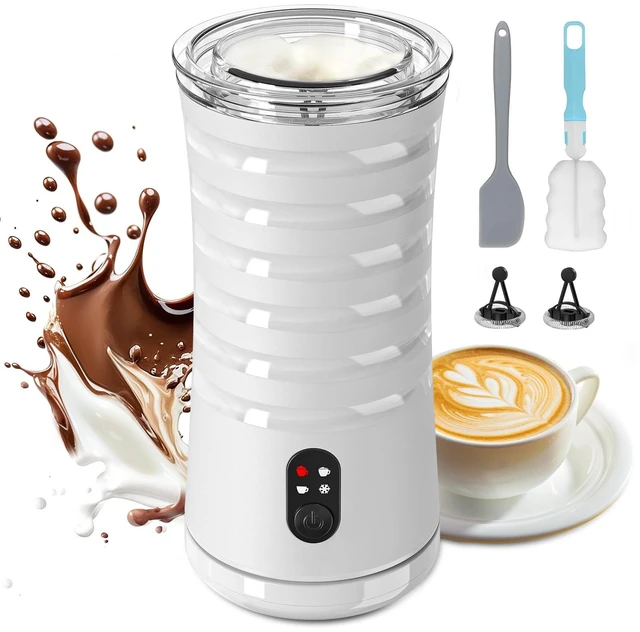 Main image of Milk Frother, 4-in-1 Milk Steamer and Frother, Auto Shut-Off Frothers,Cream | Hot & Cold Foam Milk Warmer with Temperature Control, Auto Shut-Off Frothers for Coffee, Latte, Cappuccino, Macchiato