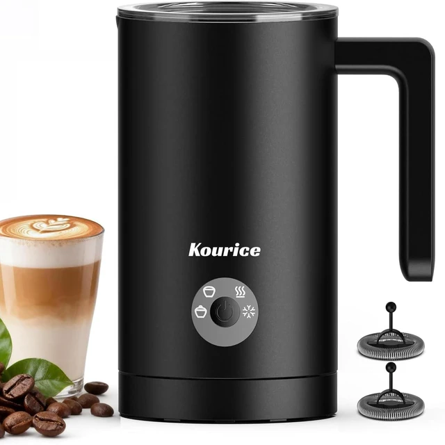Main image of Kourice Milk Frother Electric, 4-in-1 Automatic Milk Frother and Steamer | Barista-Style Hot & Cold Foam for Lattes, Cappuccinos, Iced Coffee, Quiet, One-Touch, Easy to Clean