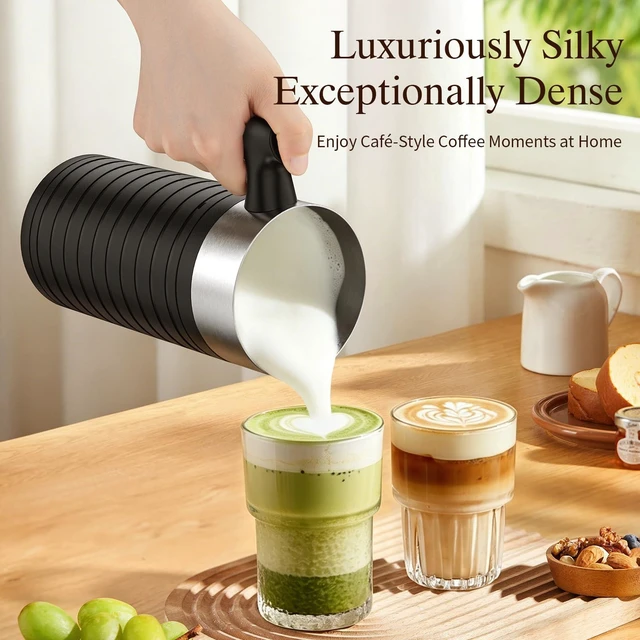 Alt view image 2 of 7 - Secura Milk Frother and Steamer, 4-in-1 Hot & Cold Foam Maker, IPX8 | Dishwasher Safe Jug, IPX8 Waterproof Design, Ergonomic Easy-Pour Handle, Hot Chocolate Maker, Fast & Quiet Operation