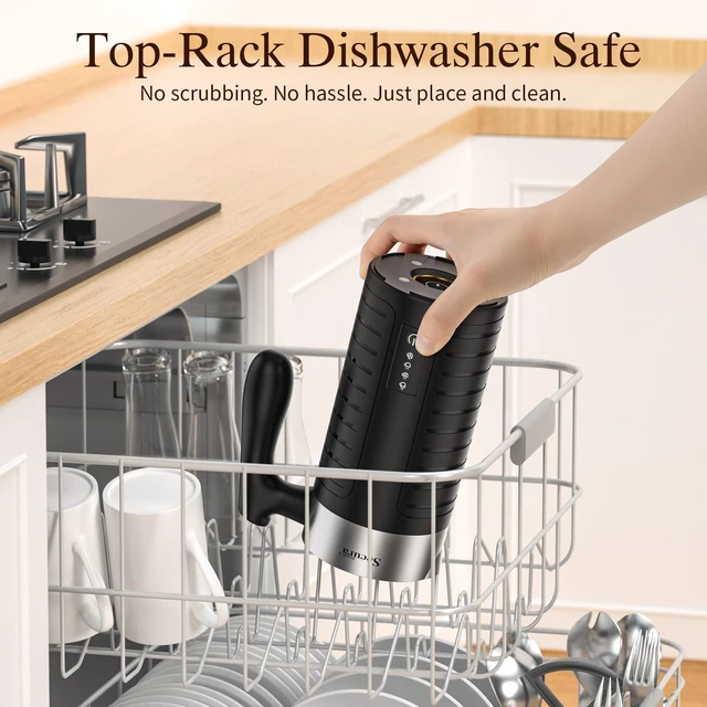 Alt view image 5 of 7 - Secura Milk Frother and Steamer, 4-in-1 Hot & Cold Foam Maker, IPX8 | Dishwasher Safe Jug, IPX8 Waterproof Design, Ergonomic Easy-Pour Handle, Hot Chocolate Maker, Fast & Quiet Operation
