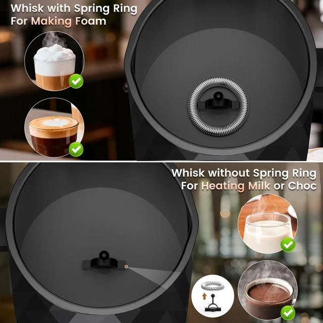 Alt view image 5 of 7 - Kourice Electric Milk Frother and Steamer, 4-in-1 Hot & Cold Foam | Barista-Style Hot & Cold Foam for Lattes, Cappuccinos, Iced Coffee, Quiet, One-Touch, Easy to Clean