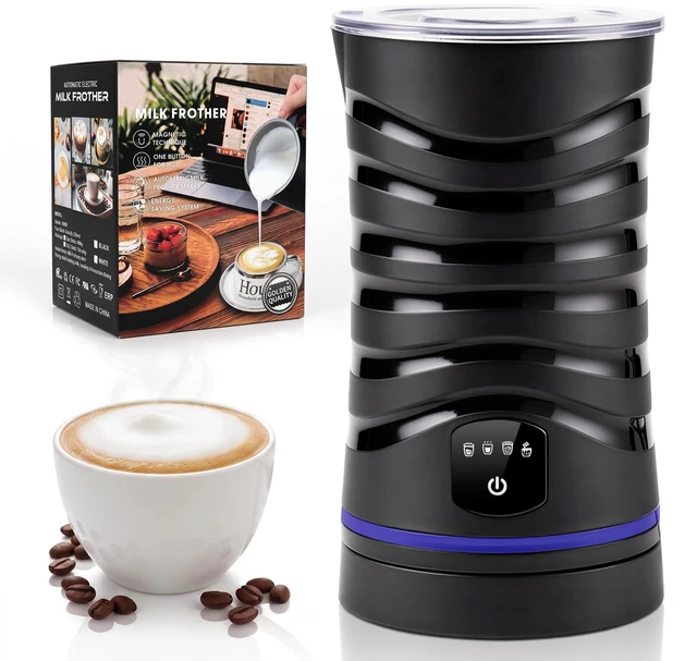 Main image of Large Capacity Milk Frother 430ml, 4-in-1Electric Milk Steamer and Frother | 130s Fast Frothing, Stainless Steel Coffee Frother, Hot and Cold Foam Maker for Latte Coffee Macchiato Hot Chocolate