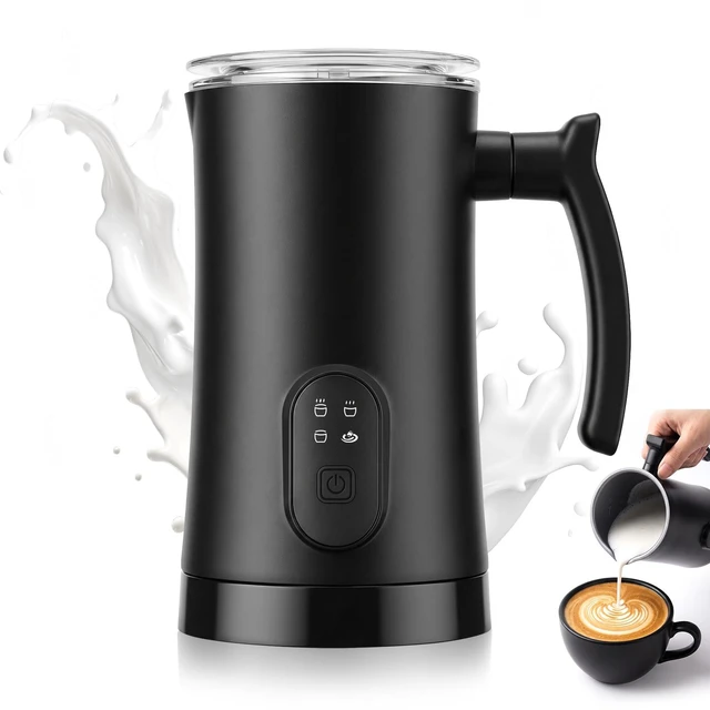 Main image of 4-in-1 Milk Frother and Steamer, 350ml Hot and Cold Foam Maker for Coffee | Automatic Coffee Frother Electric Milk Frother Milk Steamer for Lattes Cappuccino Foam Preparation Hot Chocolate Milk Warmer