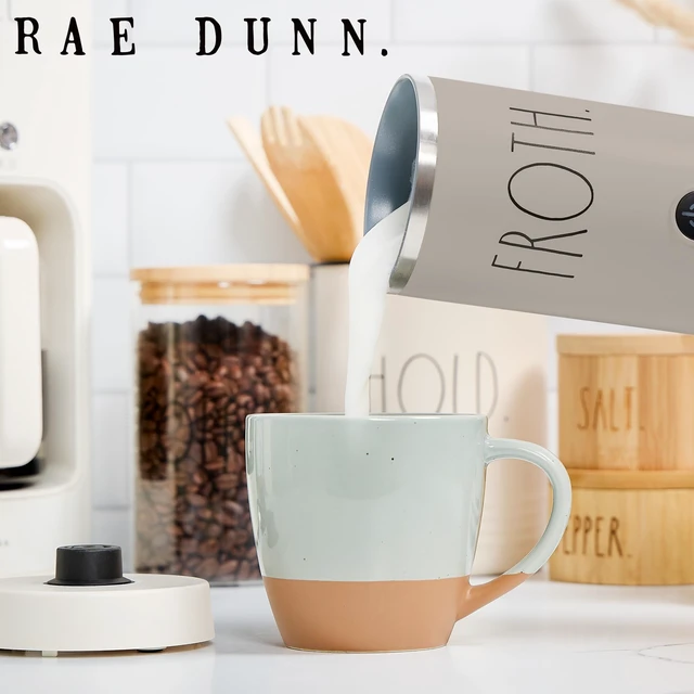 Alt view image 4 of 7 - Rae Dunn Electric Milk Frother Steamer -Stylish Automatic Milk Steamer and Frother, Milk Warmer, Hot and Cold Foam Maker for Coffee, Latte, Cappuccino, Macchiato - 550 Watt (Sand)