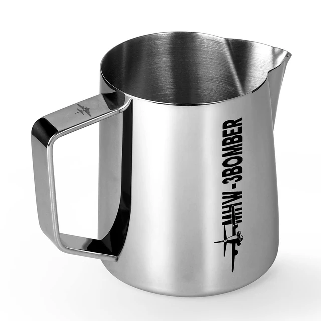 Main image of MHW-3BOMBER 16.9oz Milk Frothing Pitcher, World Champion Endorsed Espresso Steaming Pitcher with Crocodile-Shaped Precision Spout, Stainless Steel Latte Art Milk Jug for Baristas, 5.0 Glossy, P5002S