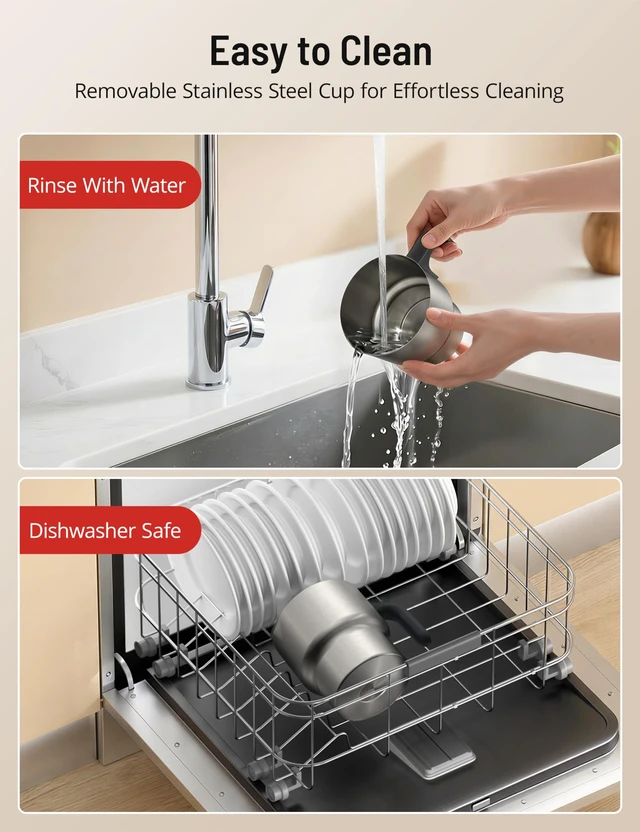 Alt view image 6 of 7 - PARIS RHÔNE Milk Frother & Steamer, 4in1 Touch Control Milk Warmer 650ml | Variable Temperature Control, DishwasherSafe, Memory Function, Smart Touch Panel, for Latte, Cappuccino & Hot Chocolate