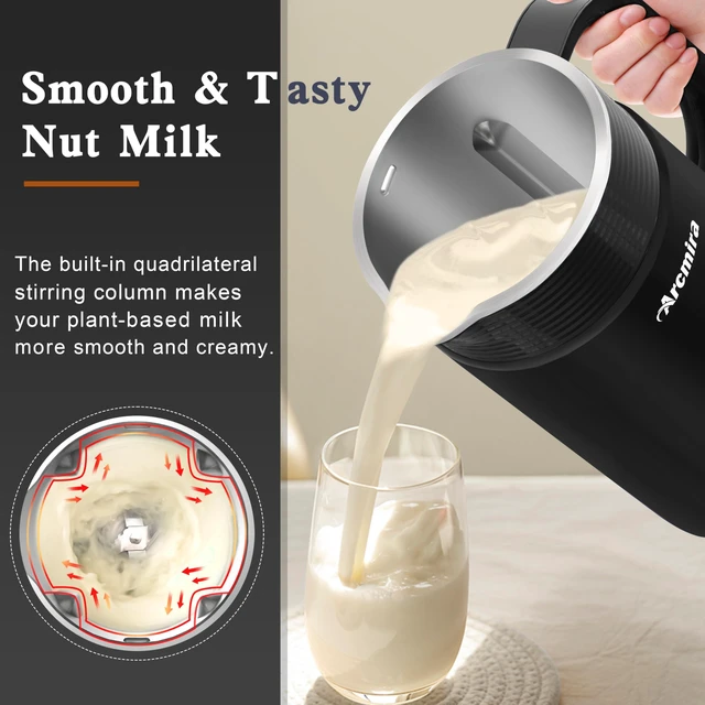 Alt view image 7 of 7 - Arcmira 6 in 1 Nut Milk Maker Machine, 20oz(600ml) Soy Milk Maker Machine | Blender for Homemade Almond/Soy/Oat/Plant-Based/Non-Dairy Beverages, Almond Milk Maker, Delay Start/Boil Water/Keep Warm