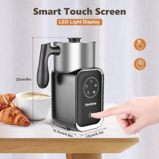 Alt view image 4 of 7 - Homtone Upgraded 5-in-1 Electric Milk Frother,Large 21 oz Capacity Induction Milk Steamer,Removable Stainless Steel Automatic Milk Foamer for Latte, Hot Chocolate, Hot & Cold Foam