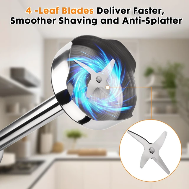 Alt view image 5 of 7 - YODHOSA Immersion Blender Handheld 8 in 1 Hand Held Blenders Mixer Stainless Steel Electric Sitck Beaker Chopper Milk Frother Grinder