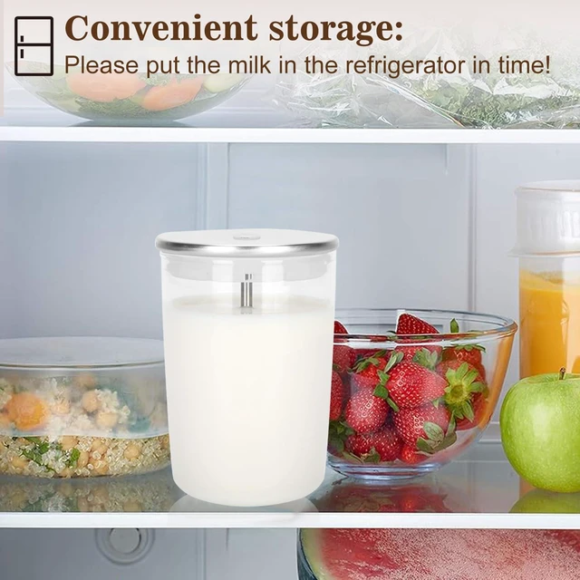 Alt view image 3 of 7 - Glass Milk Container for Jura & Stainless Steel Milk Pipe Casing with HP3 Adapter, Compatible with Jura Coffee Machine Models: Z8, Z6, J6, S8, S80, E8, GIGA X8cG2 / X8G2/X3cG2 / X3G2, X8, X10, WE8