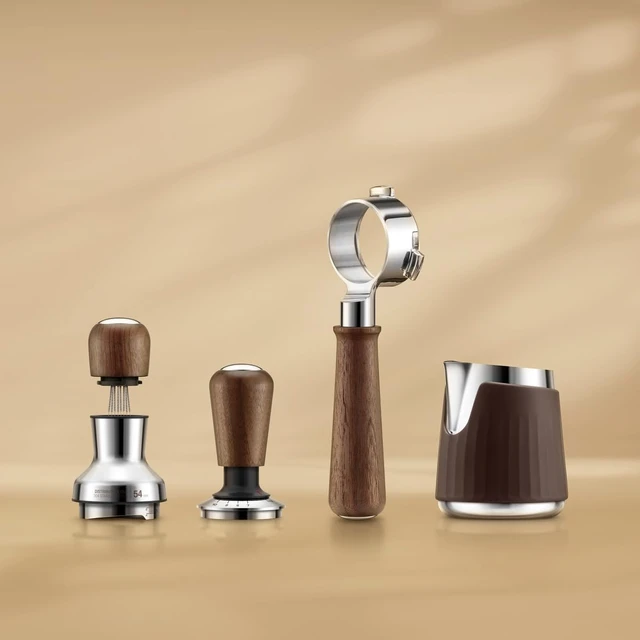 Alt view image 4 of 4 - Breville BEA401PSS Pro Control Milk Jug Espresso Machine Accessory, Walnut | Pour café-style latte and cappuccino art with this pitcher designed for precise line work | 14.2 fl oz capacity