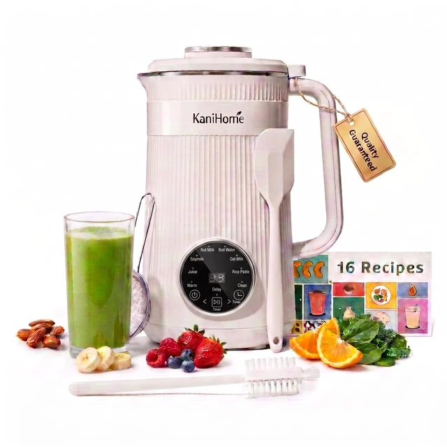 Main image of KaniHome - Nut Milk Maker Machine, Automatic 8-in-1, 32oz | 10 Blades, Soy, Oat, Coconut, Plant-Based Drinks, Touchpad, Auto Clean, Soy Milk Maker Machine, Almond Milk