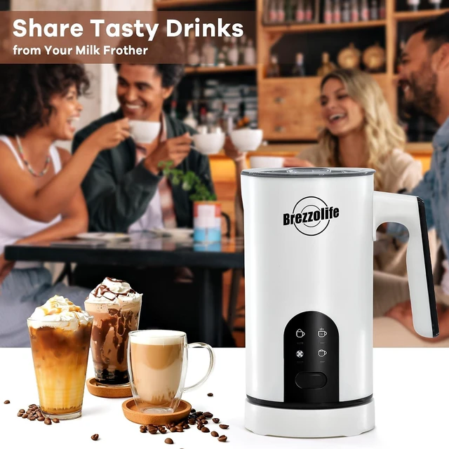 Alt view image 5 of 7 - 4-in-1 Electric Milk Frother Foam Maker for Latte, Cappuccino, Coffee Lover | 11.8oz Quiet One-Touch Operation Electric Milk Steamer 120s Fast Frothing for Hot/Cold Froth, Morning Coffee Routine