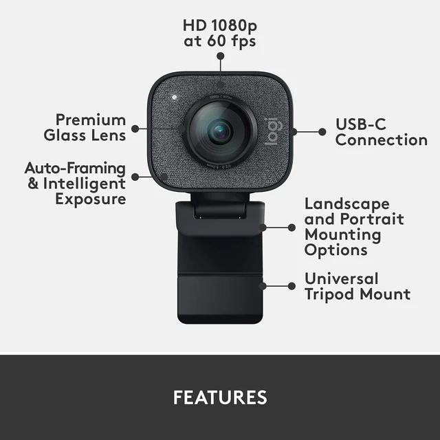 Alt view image 6 of 7 - Logitech StreamCam Premium Webcam for Streaming and Content Creation, Full HD 1080p 60 fps, Works with Microsoft Teams, Google Meet, Zoom, Nintendo Switch 2s new GameChat mode, for PC/Mac Graphite