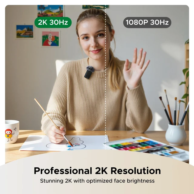 Alt view image 2 of 7 - UGREEN FineCam Pro 2K Webcam with Auto Focus for PC/Mac | 1080P@60Hz, 1/2.55" Sensor, AI Noise-Canceling Mic, Face AE, Gesture Control, Zoom, Teams, OBS, Switch 2, Privacy Cover
