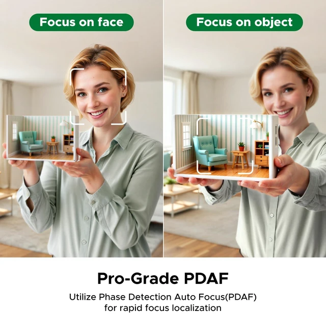 Alt view image 4 of 7 - UGREEN FineCam Pro 4K Webcam with 1/2" Sensor for PC/Mac | AI Noise-Canceling Mic, Gesture Control, Face AE, PDAF, for Streaming, Conference, OBS Zoom, Switch 2, Privacy Cover & Tripod
