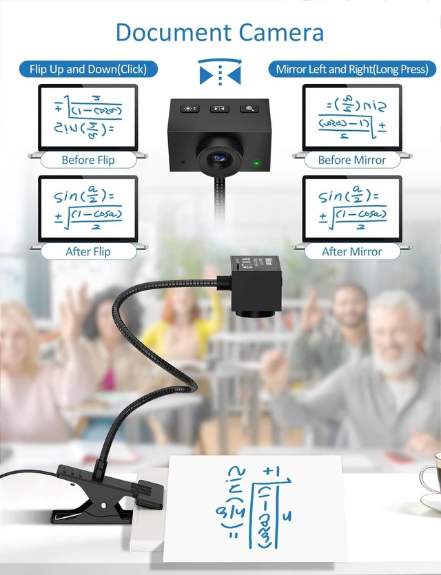 Alt view image 5 of 7 - 2K Webcam for PC with Microphone, USB Camera, Manual Focus, Black | Plug and Play USB Web Camera with Gooseneck brac, 2K 30FPS For Zoom, Teams, Google Meet, Laptop Desktop Mac