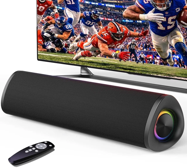 Main image of Jierben Sound Bar for TV, Bluetooth Surround Sound System with 3D Home Theater Audio, RGB Colorful Lighting, ARC/Optical/AUX/USB Connectivity