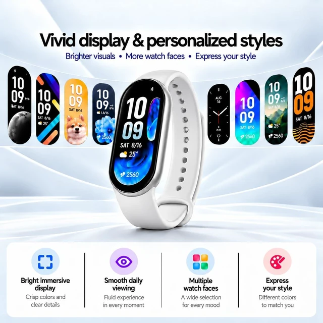 Alt view image 4 of 7 - Xiaomi Smart Band 11 (2026) Fitness Tracker Black, 1.72" AMOLED Screen, 5ATM Waterproof, Heart Rate & SpO2Monitor, Sleep HRV, 150+ Sports Modes, 21-Day Battery, Android & iOS Compatible (Silver)