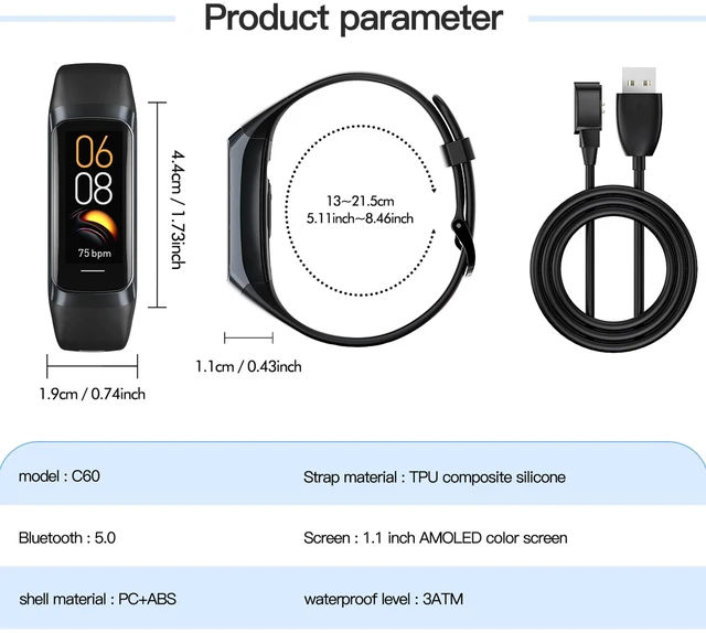 Fitness Tracker with 24/7 Heart Rate, Smart Watch with Sleep Tracker ...