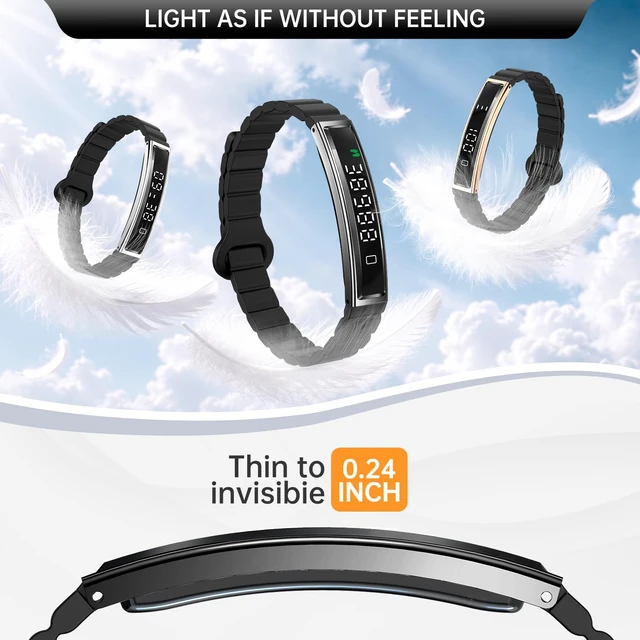 Alt view image 4 of 7 - Smart Bracelet for Women Men Fitness Health Tracker with Heart Rate Sleep | 2 Bands 5ATM Waterproof Smartband with Multi-Sport Modes, Step Pedometer