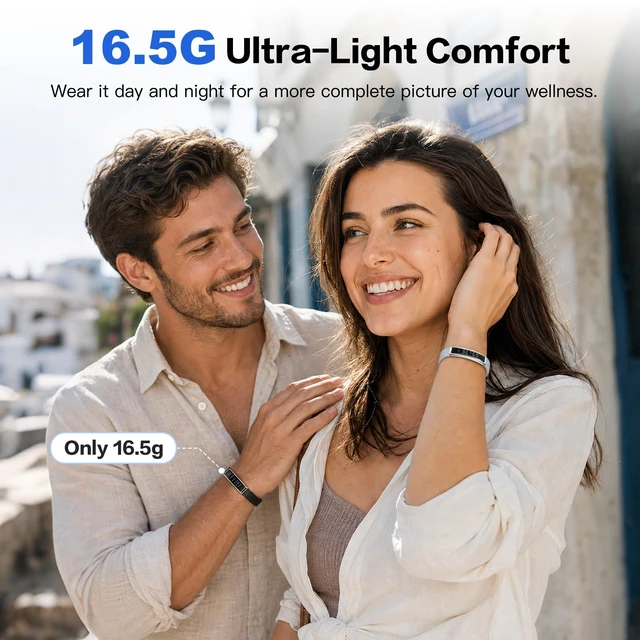 Alt view image 5 of 7 - Women, Health Activity Fitness Trackers, 24/7 Heart Rate | 24/7 Heart Rate & Stress, Sleep Tracking, Step Counter, Slim 16g Lightweight Bracelet + Free Strap, Free App, No Subscription
