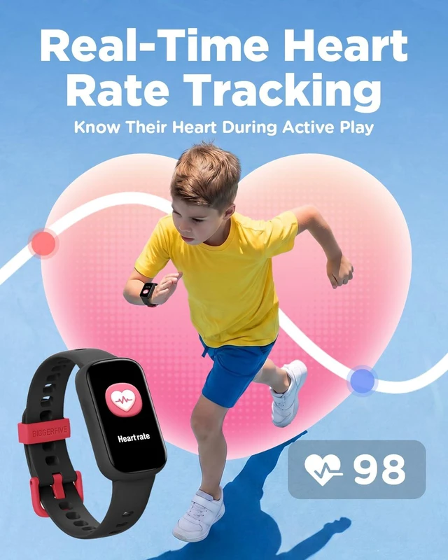 Alt view image 6 of 7 - Vigor Plus Kids Watch Fitness Tracker for Boys, No Phone Needed | Step Counter, Heart Rate, Sleep Monitor, IP68 Waterproof, Pedometer, Vibrating Alarm, 10 Sport Modes, E-pet, Ages 5-15 Black