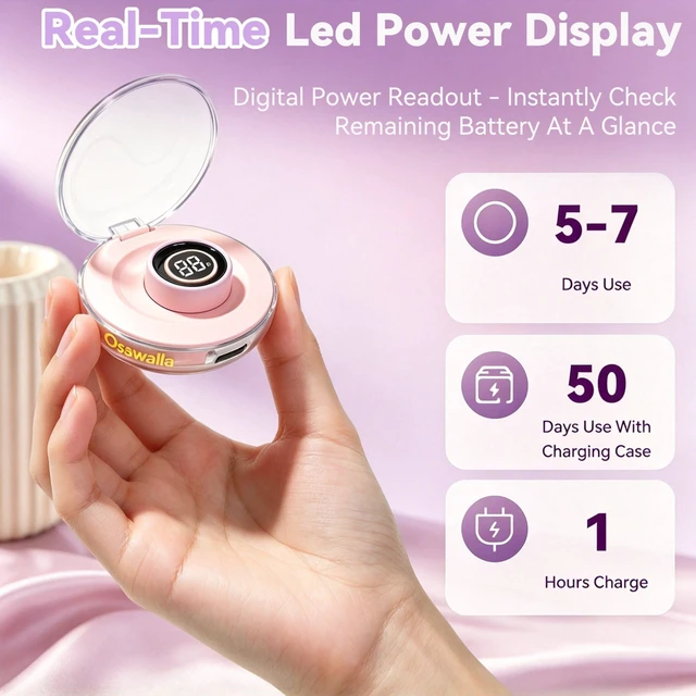 Alt view image 6 of 7 - Osawalla Smart Ring for Women,AI Health Analysis,Fitness Tracker | Sleep Tracker,Health Ring,Heart Rate,Stress,Meditation Assistance,IP68 Waterproof,No Subscription Fee,Gifts for Women(Pink,9)