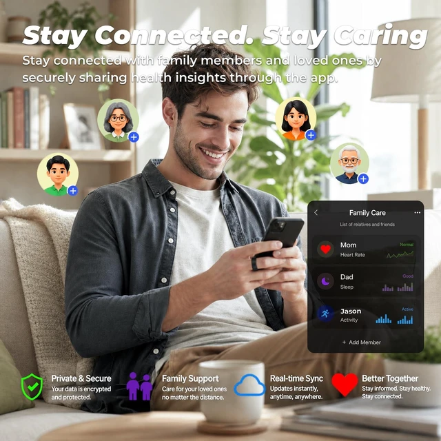 Alt view image 7 of 7 - Smart Ring for Women Men, Sleep Tracker, 12 Sports Modes, Size 10 Black | Fitness Ring Health Tracker with No Subscription, SpO2 & Temperature Tracking, Dual Charging, IP68 Waterproof