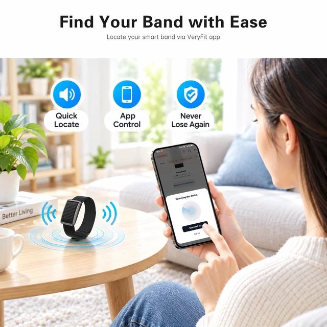 Alt view image 6 of 7 - Screenless Fitness Trackers, Smart Band for Men Women with Bluetooth 6.0 | Sleep Heart Rate SpO2 HRV Stress Step Calorie Tracker,Gesture Control,Find Bracelet,3ATM Waterproof,21-Day Battery,150+Sports