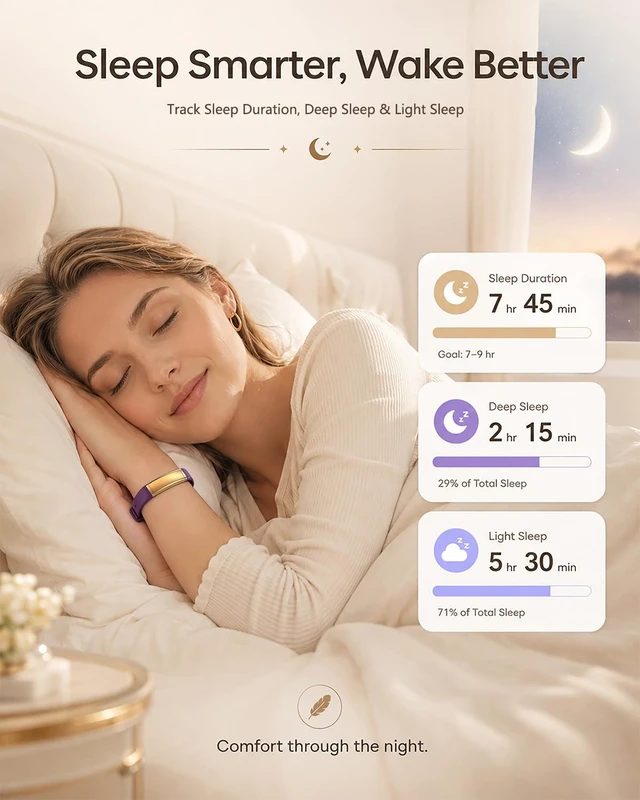 Alt view image 4 of 7 - MorePro Screenless Fitness Tracker for Women and Men, Wellness Wearable | 24/7 Heart Rate, Blood Pressure, Blood Oxygen, HRV and Sleep Tracking, No Subscription, for iPhone and Android