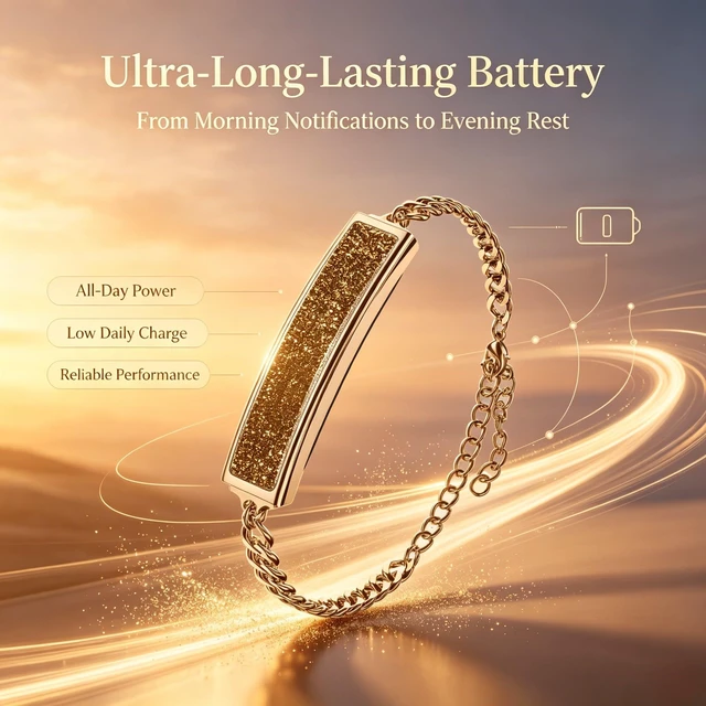 Alt view image 6 of 7 - Smart Bracelet for Women, Activity Fitness Trackers Bracelet, Sleep Tracker Smart Band, Health Bracelets with 24/7 Monitor,Stress,Women's Health Tracking, Gold