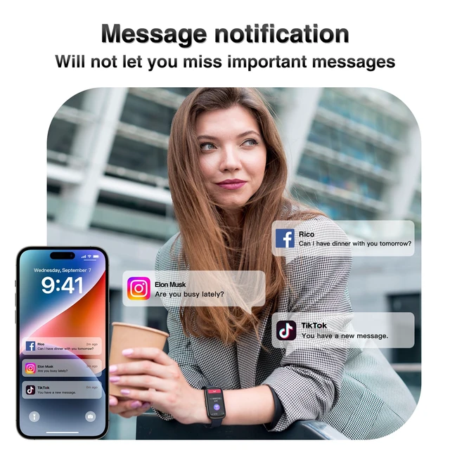 Alt view image 2 of 7 - Fitness Tracker, Smart Watches for Women Men with 24/7 Heart Rate/Blood Pressure/Blood Oxygen Monitor, Sleep Tracker, Calories&Step Counter, IP68 Waterproof Health Activity Trackers for Android&iPhone
