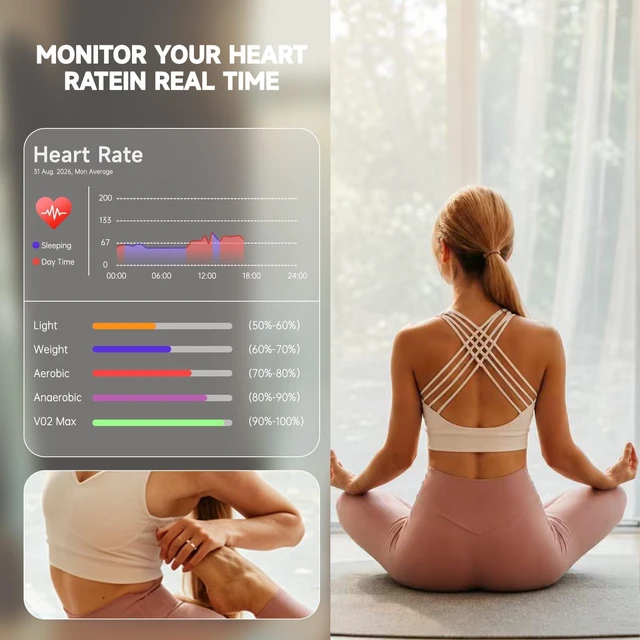 Alt view image 6 of 7 - Smart Ring for Women & Men, AI Health Analysis, Thin Fitness Tracker Ring, Health Ring with Heart Rate, SpO2, HRV, Stress, Sleep, Cycle and Activity Tracking, 6.42mm Design,No App Fees(Rose Gold,12#)
