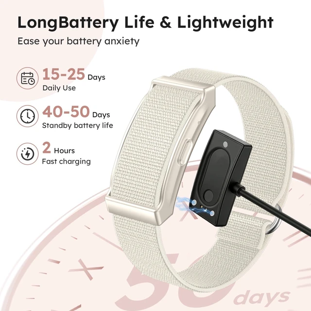 Alt view image 4 of 7 - Smart Bracelet for Women and Men with 2 Bands, Screenless Fitness Tracker No Screen Lightweight for 100+ Sports IP68 Waterproof Wearable Activity Wristband Heart Rate Sleep Monitor