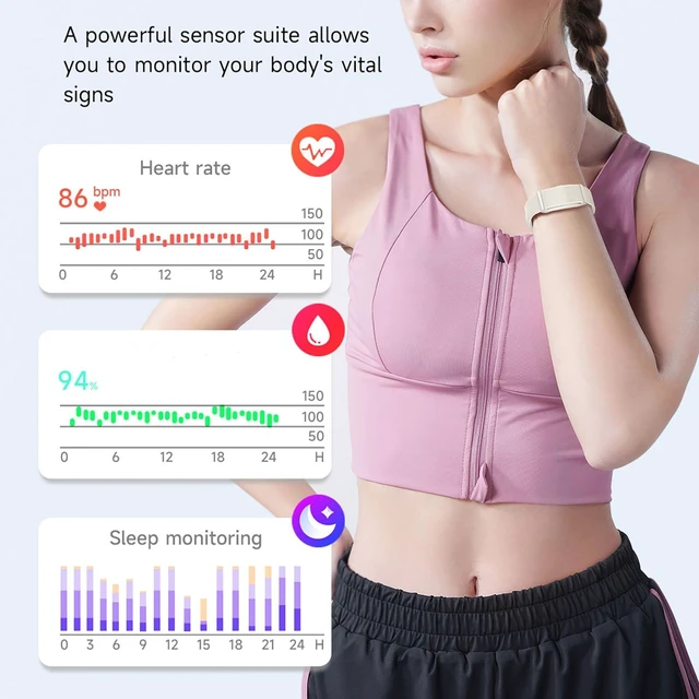 Alt view image 7 of 7 - Smart Bracelet for Women and Men with 2 Bands, Screenless Fitness Tracker No Screen Lightweight for 100+ Sports IP68 Waterproof Wearable Activity Wristband Heart Rate Sleep Monitor