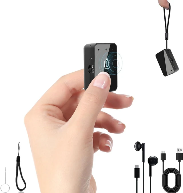 Main image of Voice Recorder with Playback - 64GB Recording Device with Earphones - Easy to Use Recorder with Noise Reduction - USB C Fast File Transfer, Portable Audio Recorder for Lectures, Meetings