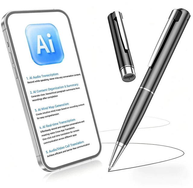 Main image of AI Voice Recorder Note Taker, Speech to Text, Meeting Recorder | Transcription, AI summaries, mind maps, real-time translation, bilingual subtitles, app control, 150 languages