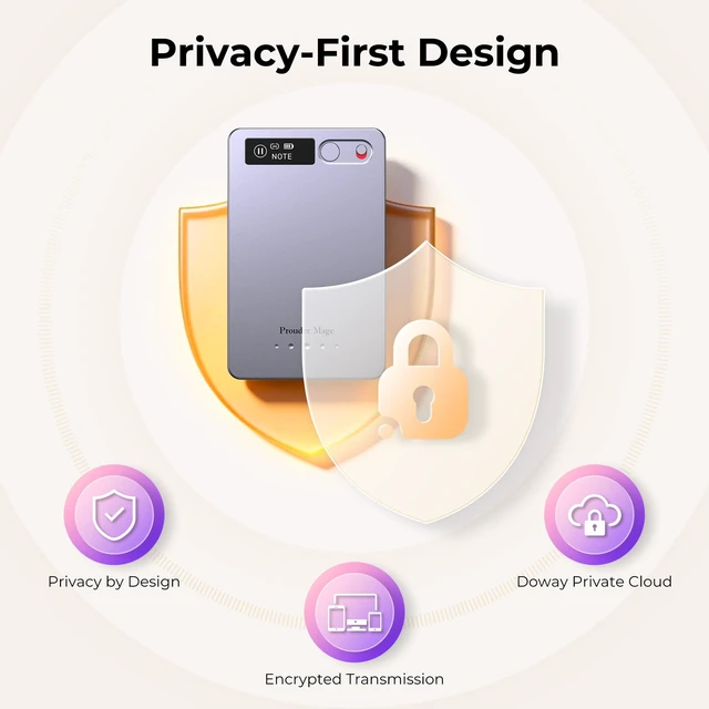 Alt view image 7 of 7 - AI Voice Recorder (2026 Upgraded), Magnetic Mini Digital Audio Recorder & Player, AI Transcription & Summaries, 118 Languages, APP Control, 64GB Storage for Lectures, Meetings, Calls(Slate Purple)