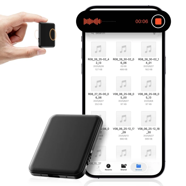 Main image of Hypamutek 128G Magnetic Voice Activated Recorder - (16800 Hours) AI Noise Reduction Digital Voice Recorder with Playback, 100H Continuous & Portable Audio Recorder for Meetings/Lectures/Interviews