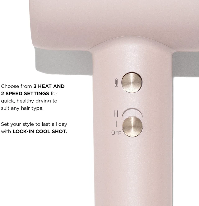 Alt view image 6 of 7 - T3 LuxeDry Ionic Hair Dryer Set, Blow Dryer with Diffuser for Curly, Wavy & All Hair Types, Drying & Styling Concentrators, 3 Heat & 2 Speed Settings, Cool Shot, Frizz-Free Shine