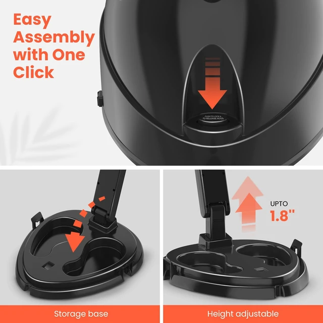 Alt view image 5 of 7 - TASALON Portable Height Adjustable Hooded Hair Dryer, Black | 1875W power with 3 heating settings, ideal for salon and home hair styling