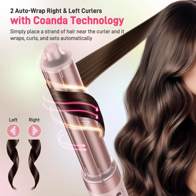 Alt view image 5 of 7 - MESCOMB Dual Voltage Hot Air Styler Wrap - 5 in 1 Hair Dryer Brush with Fast Drying Blow Dryer, Styling, Straightening & Volumizing with Travel Bag (100V240V) Gift for Women
