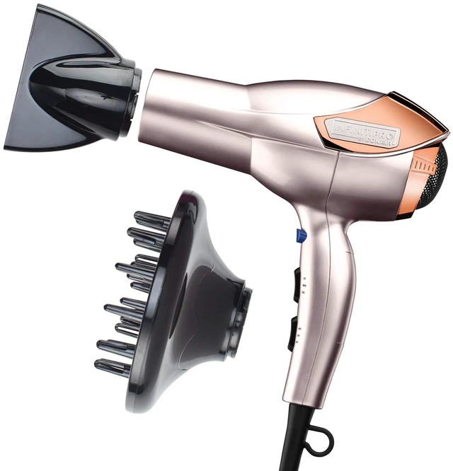 Main image of INFINITIPRO BY CONAIR Hair Dryer with Diffuser | Volume and Shine Pro AC Motor Blow Dryer | Includes Diffuser and Concentrator | Rose Gold