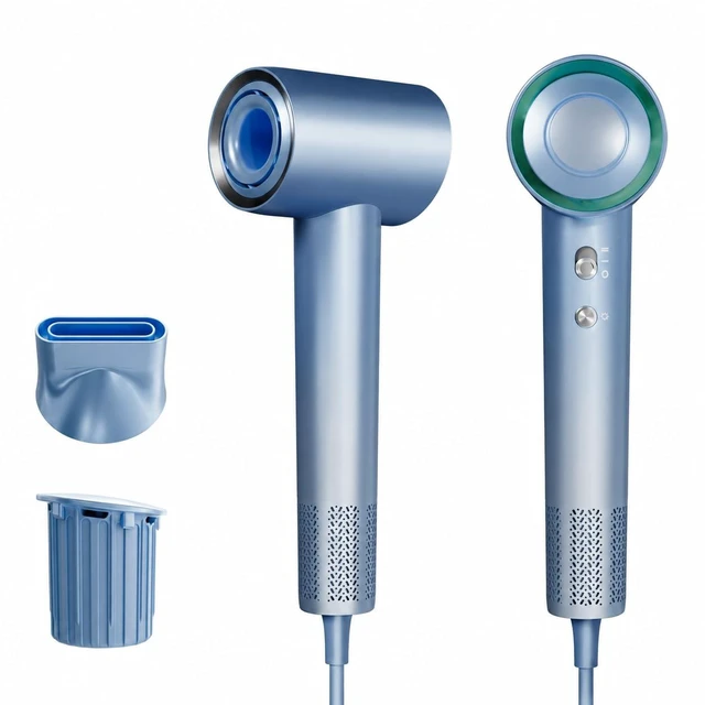 Main image of MIAMOR High-Speed Hair Dryer with 130,000 RPM Brushless Motor, 400M Negative Ions Blow Dryer for Fast Drying, Lightweight Quiet Ionic Hairdryer with Magnetic Nozzle & Fragrance Capsule (Blue)