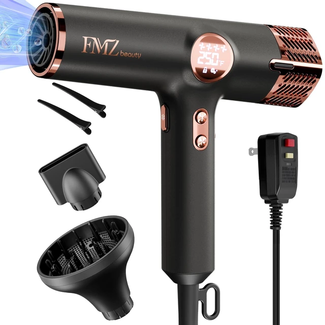 Main image of FMZ® Ionic Hair Dryer with Diffuser, High-Speed LED Display Blow Dryer | 1875W Ionic Blow Dryer with Diffuser for Women, Fast Drying, Quiet Low Noise, Lightweight, Frizz-Free for Home Travel