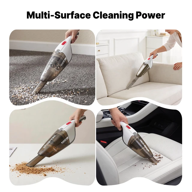 Alt view image 5 of 7 - Shop-Vac Wet/Dry Handheld Vacuum Cordless, Wall-Mounted Hand Vac, White | Powerful Portable Car Vacuum Rechargeable with Crevice Tool, Lightweight Hand Vacuum for Home & Car, Washable Filter